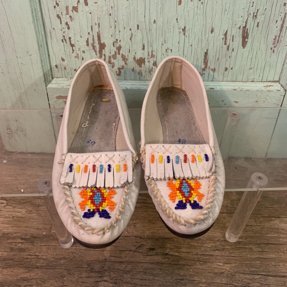 Women’s multicolored embellished beaded Moccasins